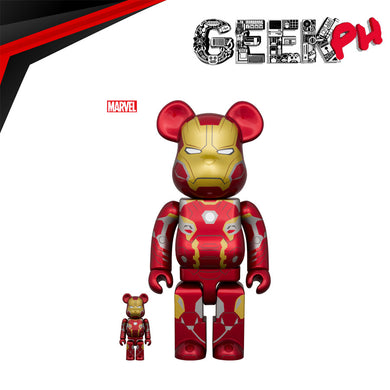 Medicom Toy BE@RBRICK IRON MAN MARK 45 100％ & 400％ sold by Geek PH