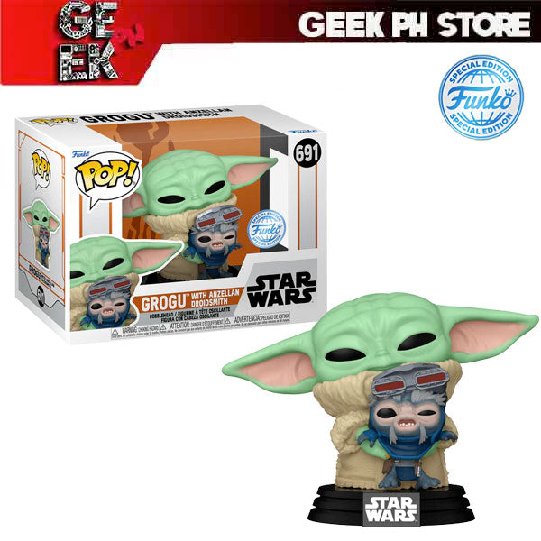 Funko Pop Star Wars Mandalorian GROGU WITH ANZELLAN DROIDSMITH Special Edition Exclusive sold by Geek PH