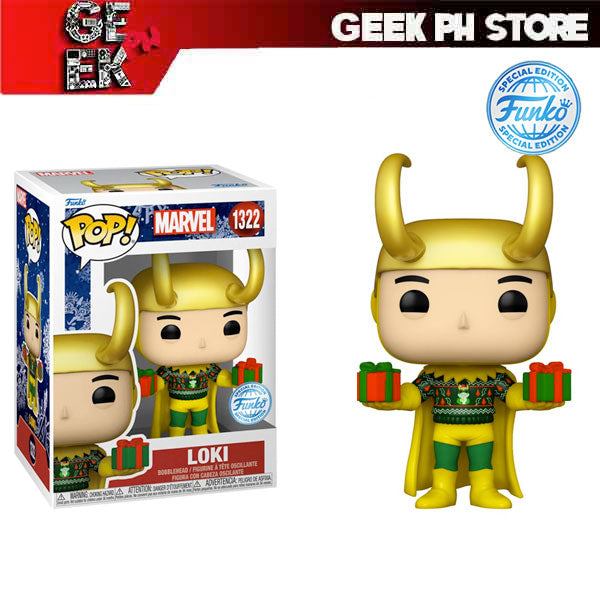 Funko POP Marvel: Holiday- Loki w/ Sweater Metallic Special Edition Ex –  GeekPH Store