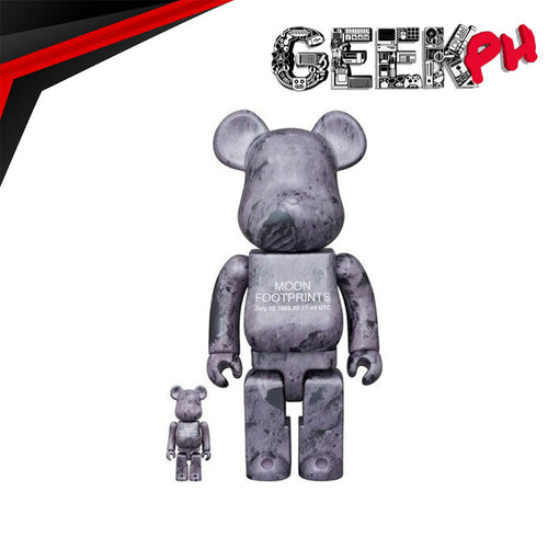 Medicom BE@RBRICK MOON FOOTPRINTS 100% & 400% sold by Geek PH