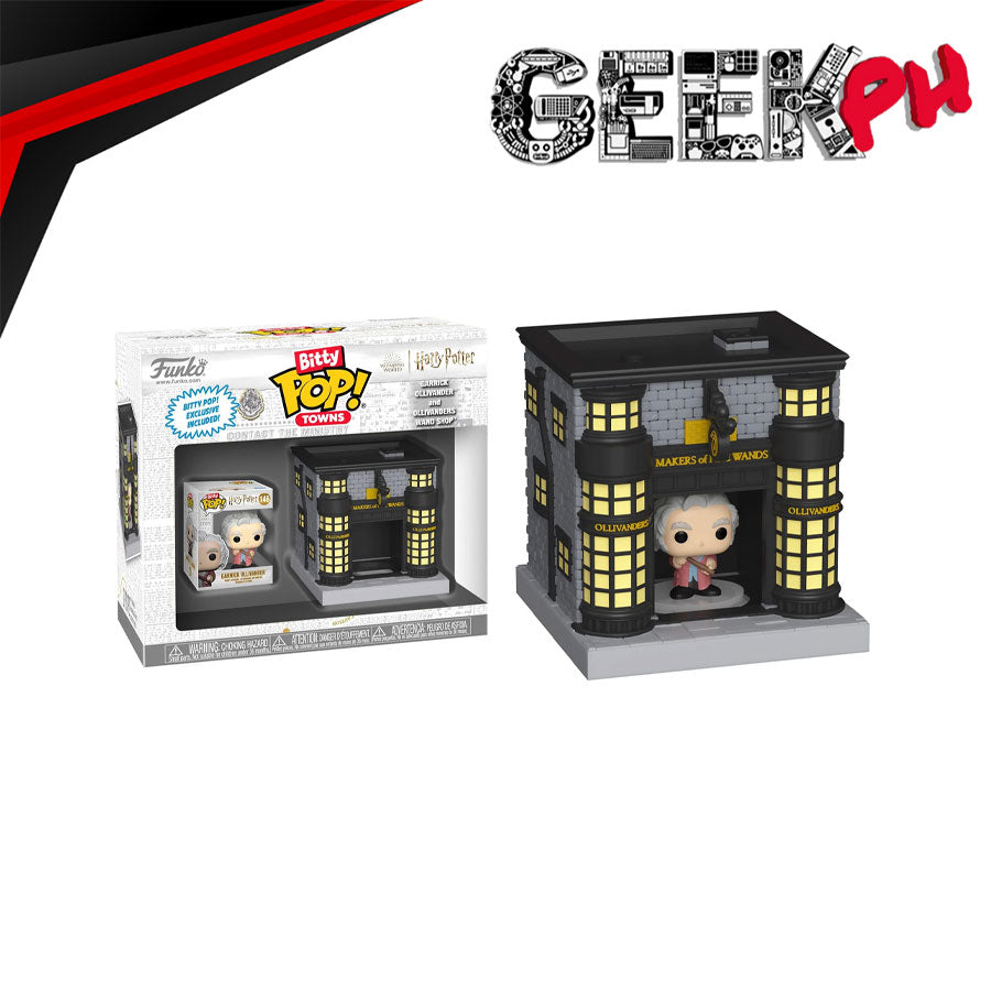 Funko Pop! Town: Harry Potter - Bitty Pop! Garrick Ollivander and Ollivanders Wand Shop sold by Geek PH