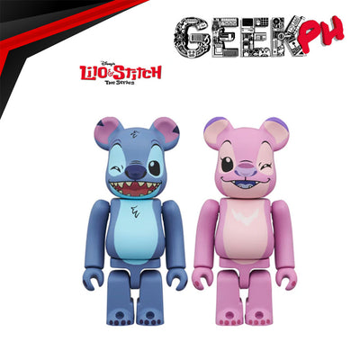 Medicom BE@RBRICK STITCH & ANGEL 100% 2pcs set sold by Geek PH