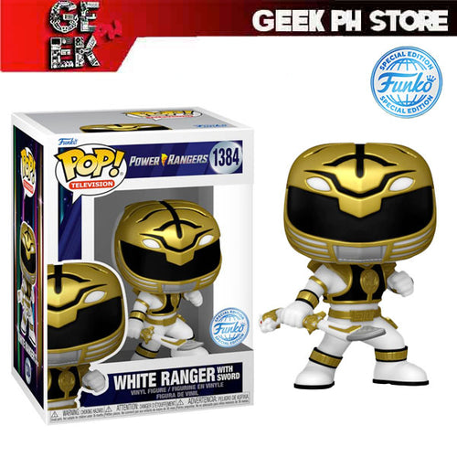 Funko Pop Power Rangers 30th Anniversary - White Ranger with Sword  Special Edition Exclusive sold by Geek PH